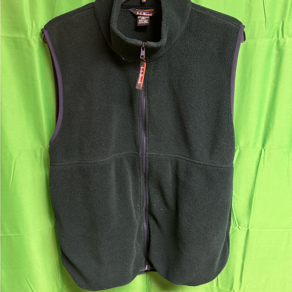 L.L. Bean Forest Green Fleece Vest